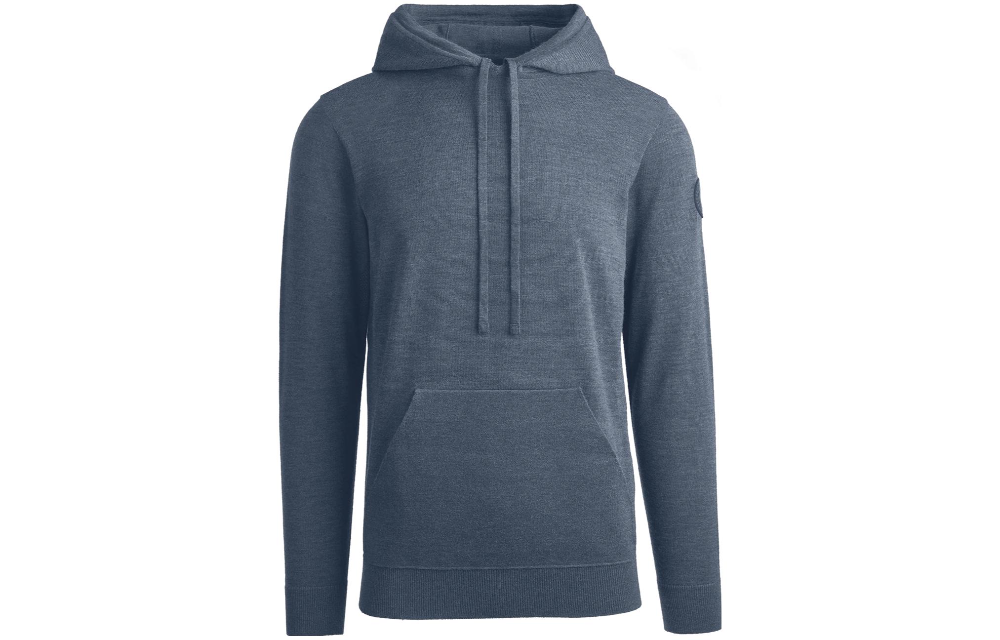 Canada Goose SS23 Ozone Blue Pullover Hoodie with Logo Patch 7047M1-222