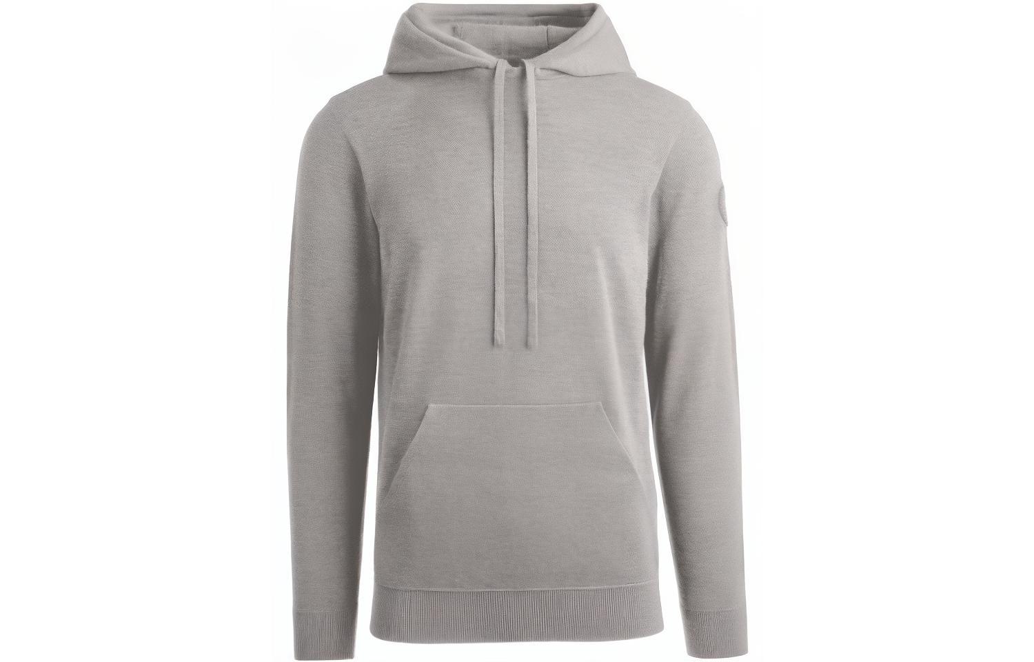 Canada Goose SS23 Solid Logo Patch Pullover Hoodie Grey 7047M1-432