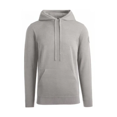 Canada Goose SS23 Solid Logo Patch Pullover Hoodie Grey 7047M1-432