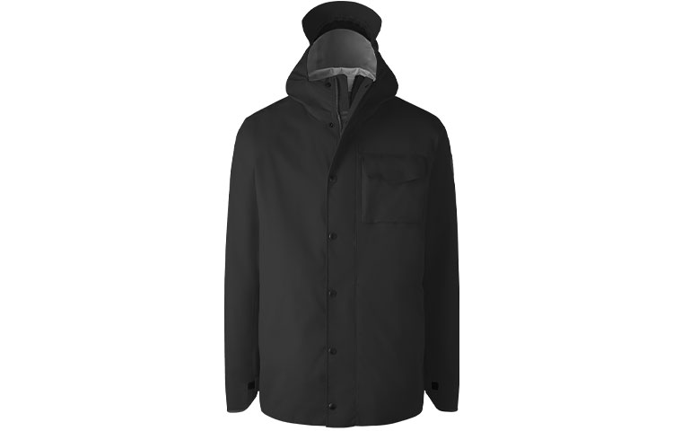 Canada Goose SS23 Solid Pocket Hooded Jacket  Black. 5608MB-61