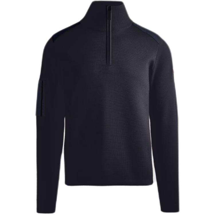 Canada Goose Stormont  Navy Blue Stand Collar Long Sleeve Sweatshirt 7013M-67