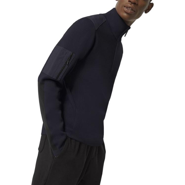 Shop カナダグース ストーモント ネイビー ブルー スタンドカラー 長袖 スウェットシャツ 7013M-67