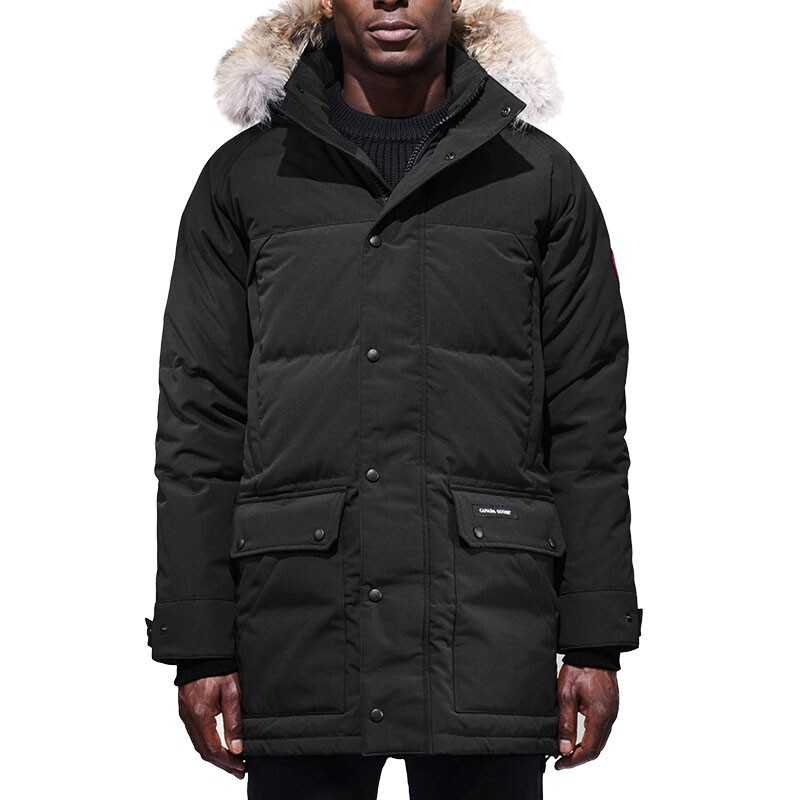 Shop Canada Goose Unisex Emory Parka Negra Chaqueta de Invierno Plumas 2580M-61
