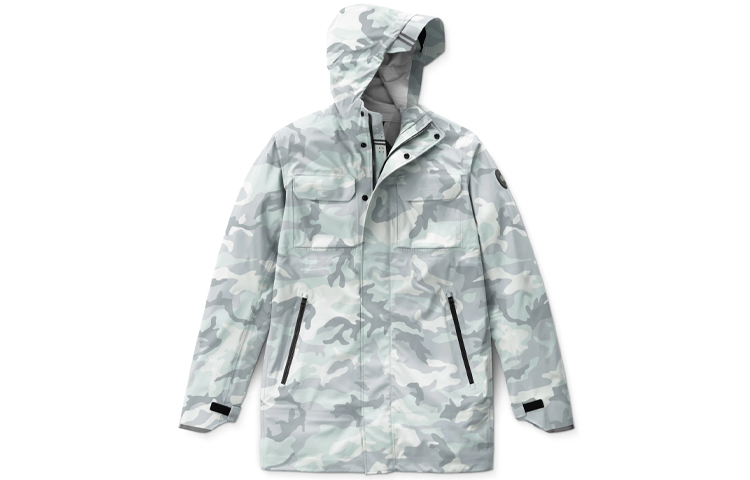 Canada Goose White Camo Print Relaxed Zip-Up Hooded Jacket 5612MBP-474