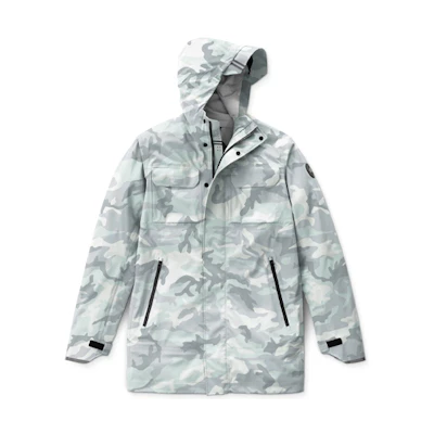 Canada Goose White Camo Print Relaxed Zip-Up Hooded Jacket 5612MBP-474