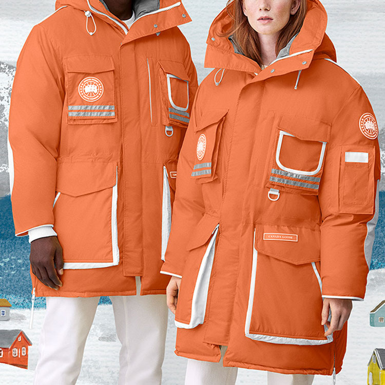 Canada Goose White Label Mid-Length Fitted Parka Sunset Orange Unisex Down Jacket 9501U1-178 圖 5