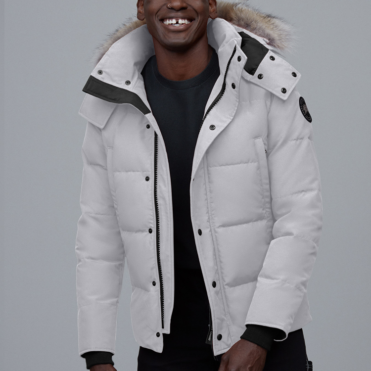 Shop 加拿大鹅温德姆黑标防风羽绒派克大衣男女同款灰色夹克 3808MB-200