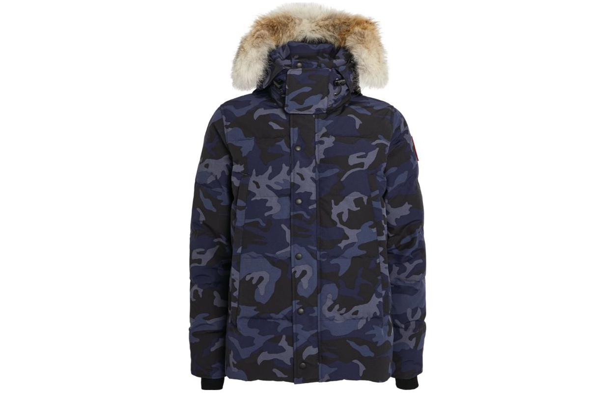 Canada Goose Wyndham Camo Fur-Trimmed Navy Down Parka Jacket for Men. 3808MP-898 圖 2