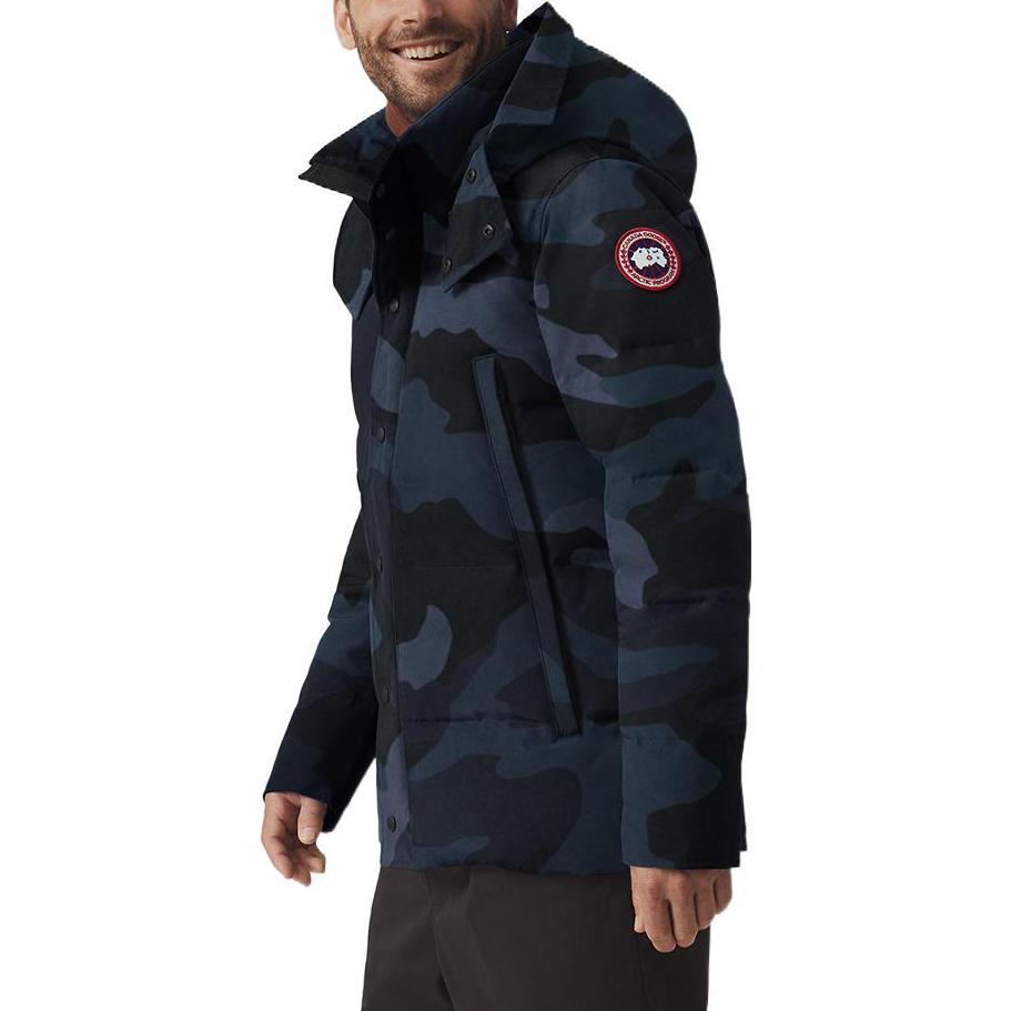 Canada Goose Wyndham Camo Fur-Trimmed Navy Down Parka Jacket for Men. 3808MP-898 圖 5