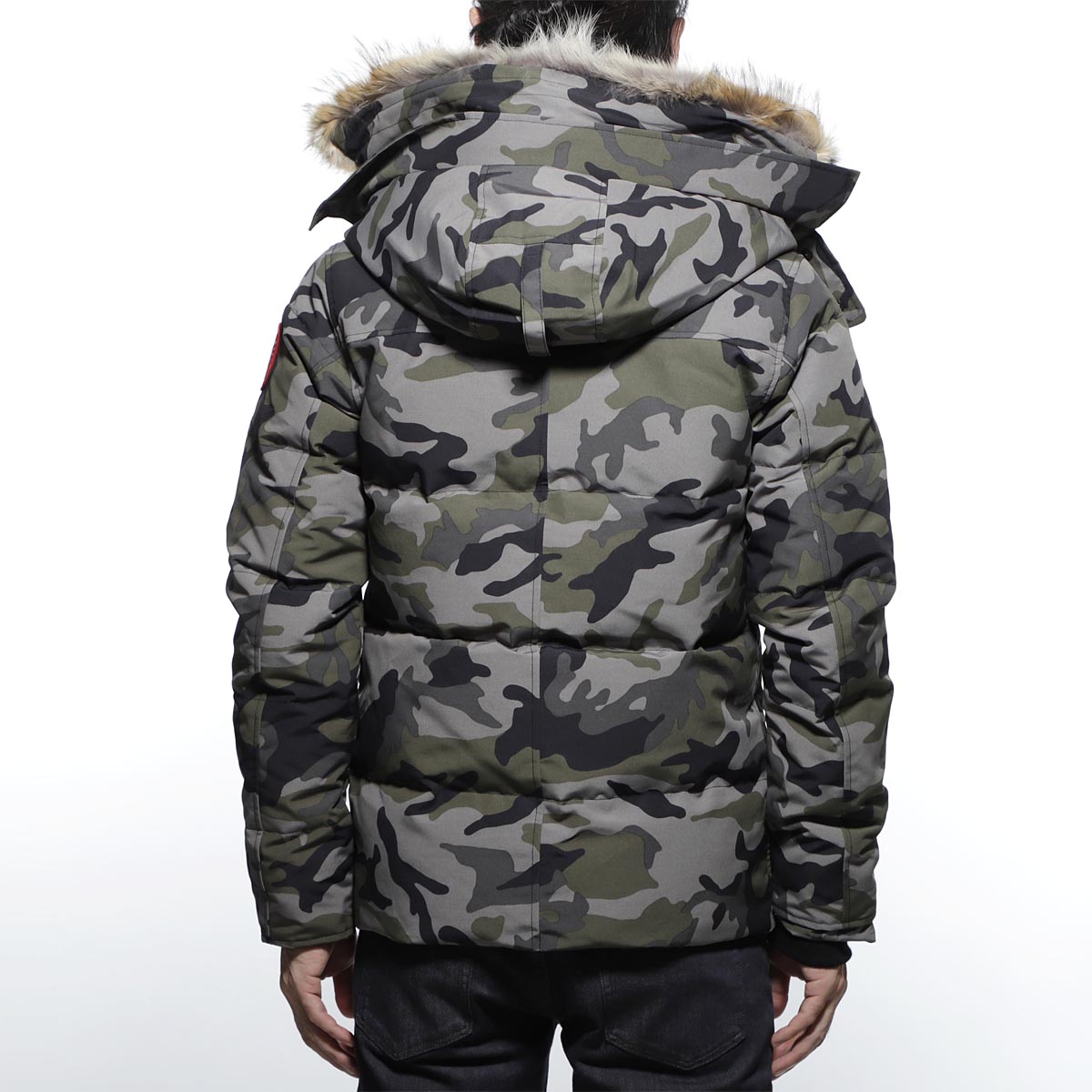 Shop 캐나다구스 윈드햄 카모 방풍 방수 다운 파카 유니섹스 3808MP-831