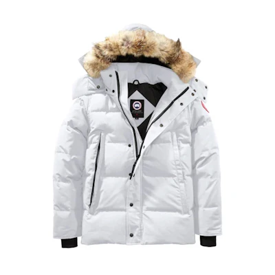 Canada Goose Wyndham Parka, Red Label, Windproof, Waterproof, Unisex, White. 3808M-433