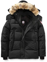 Order Canada Goose Wyndham Red Label Hooded Puffer Jacket Black Unisex Winter Coat 3808MA-61