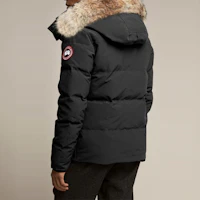 Shop Canada Goose Wyndham Red Label Hooded Puffer Jacket Black Unisex Winter Coat 3808MA-61
