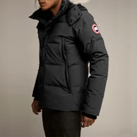 Purchase Canada Goose Wyndham Red Label Hooded Puffer Jacket Black Unisex Winter Coat 3808MA-61
