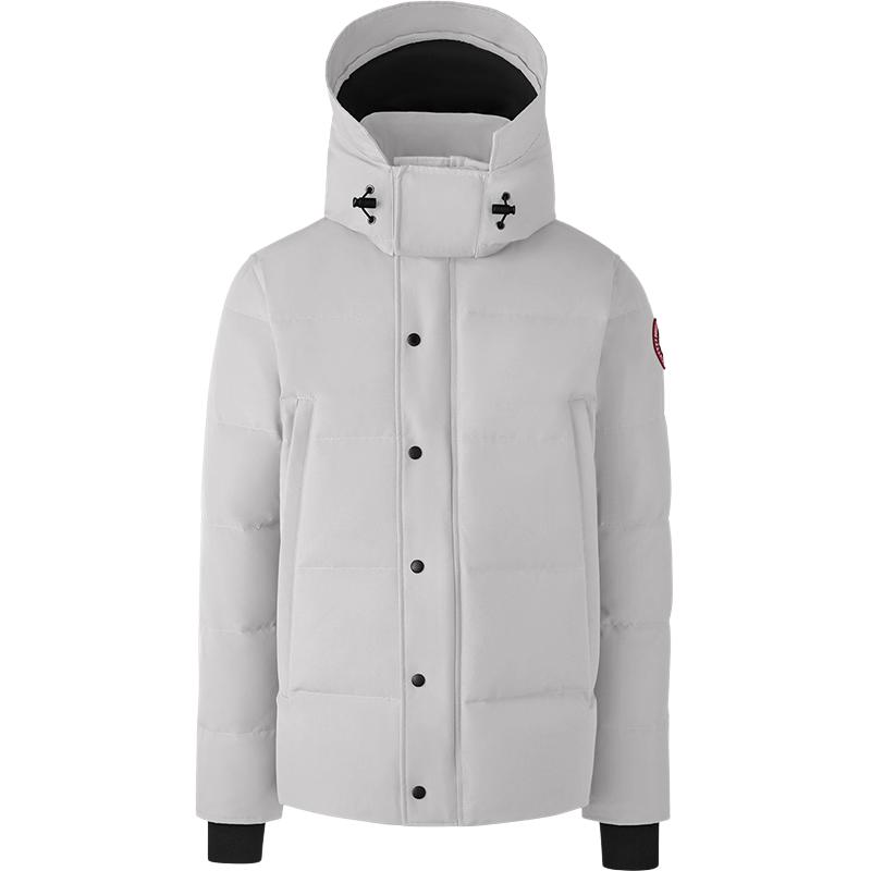 Canada Goose Wyndham Short Parka  Silver Birch Slim Fit Down Jacket with Hood. 3808M-200