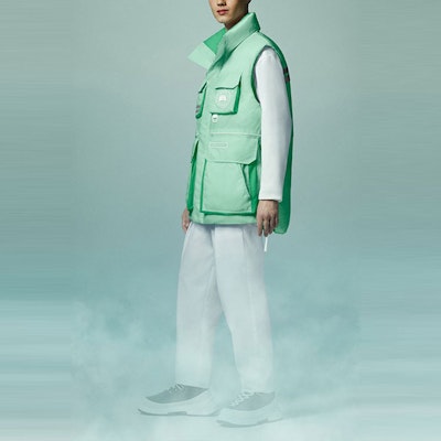 캐나다구스 X-Ray 시리즈 할로겐 그린 다운 베스트 유니섹스 유틸리티 포켓 디자인 4100UX1-453 1