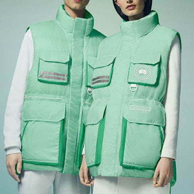 캐나다구스 X-Ray 시리즈 할로겐 그린 다운 베스트 유니섹스 유틸리티 포켓 디자인 4100UX1-453 2