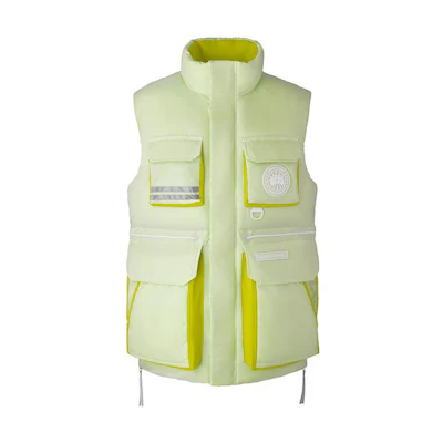 Canada Goose X-Ray Series Unisex Electric Yellow Down Vest with Logo Patch. 4100UX1-636