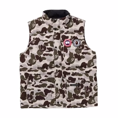 Canada Goose A Bathing Ape FW23 Camo Collaboration Vest Unisex - Grey 2054MBE-1119