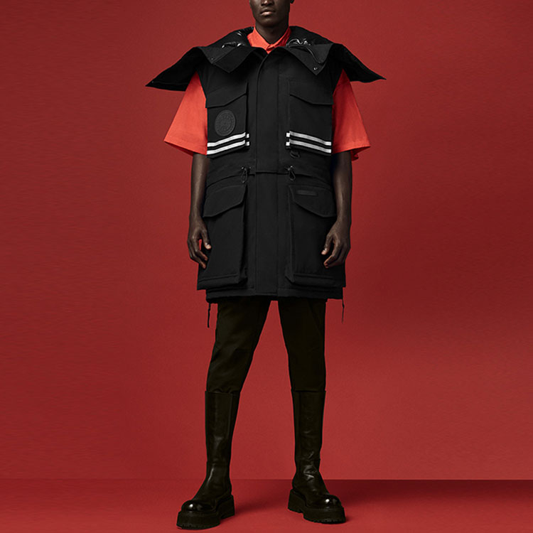 Canada Goose ANGEL CHEN Black Hooded Mid-Length Down Jacket 8800MC-61 圖 3