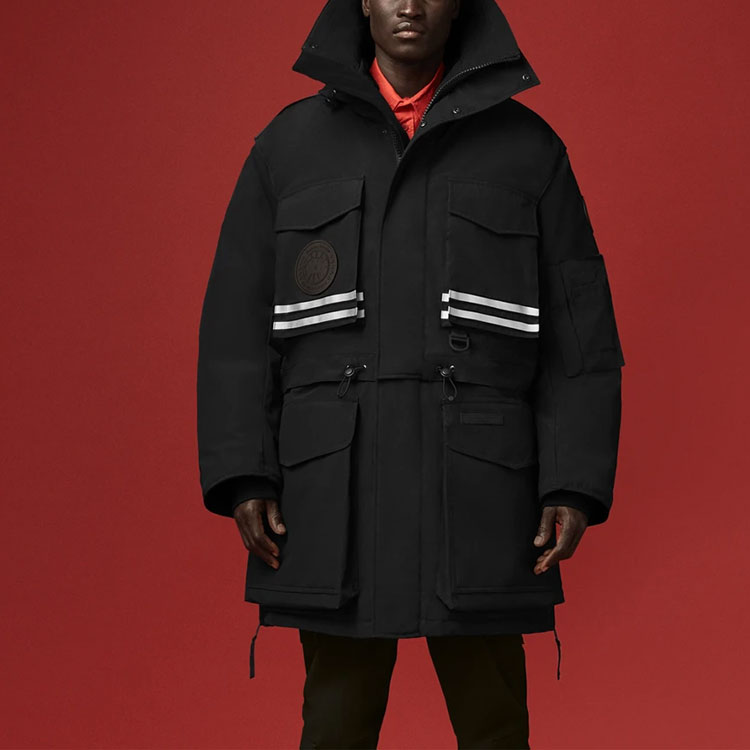 Canada Goose ANGEL CHEN Black Hooded Mid-Length Down Jacket 8800MC-61 圖 5