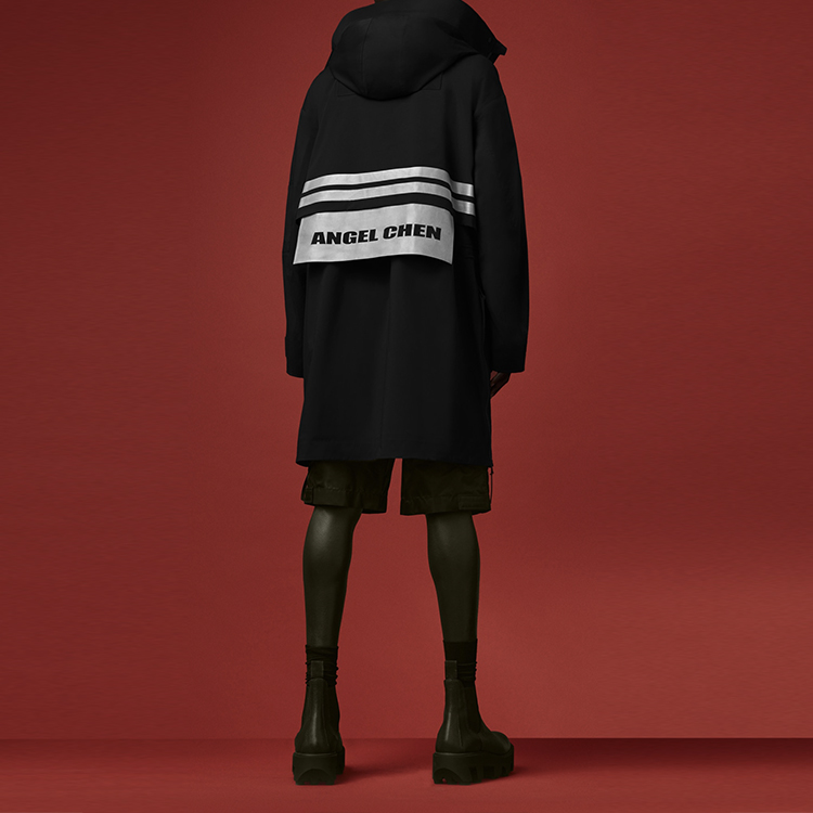 Shop カナダグースxエンジェルチェン ブラック 防水 マルチポケット フーデッドジャケット 8808MC-61