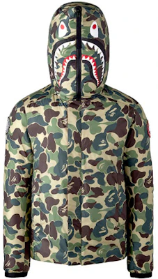 Canada Goose x BAPE x CONCEPTS FW21 Crofton Puffer Shark Hoodie Jacket Green Unisex 2227-MBC Order Canada Goose x BAPE x CONCEPTS FW21 Crofton Puffer Shark Hoodie Jacket Green Unisex 2227-MBC