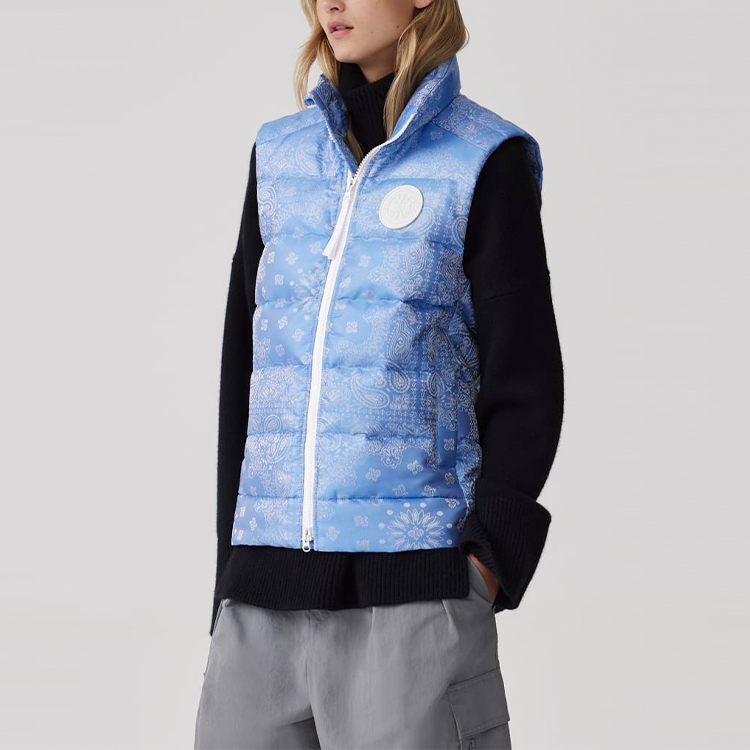 Shop Canada Goose x COMPLEXCON x CONCEPTS 聯名 2023秋冬 佩斯利羽絨背心 中性款 極地天空藍 2229UCN-1384