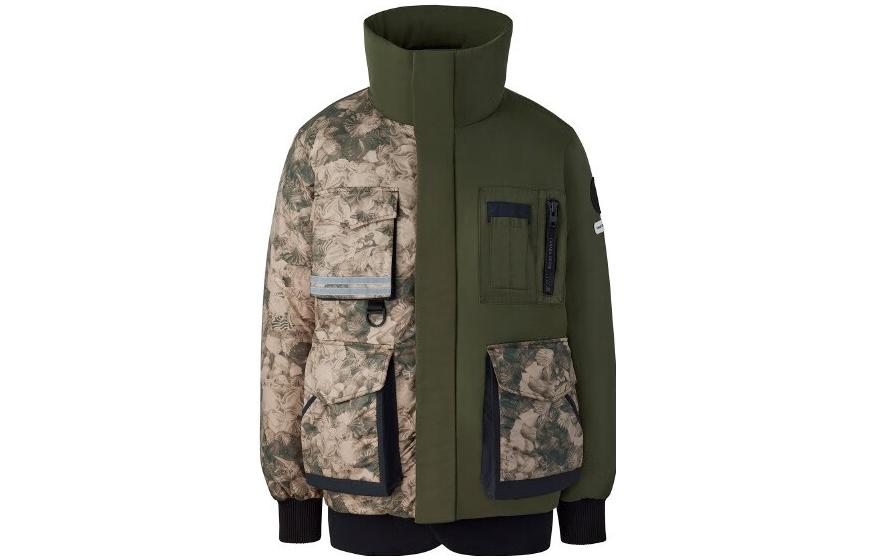 Canada Goose Feng Chen Wang FW22 Camo Print Stand Collar Jacket Green 6691MFW-1336