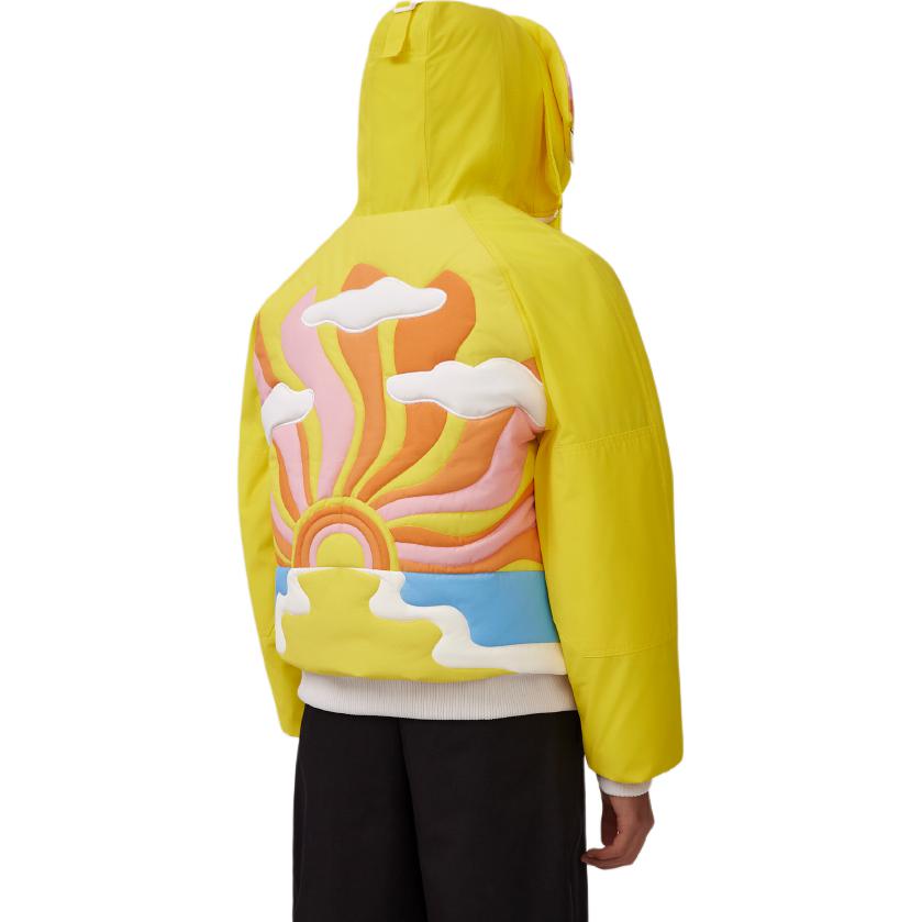 Shop 加拿大鵝 x MIRA MIKATI SS24 黃色連帽羽絨外套 日出雲朵設計 男女通用 2050UMM-1563
