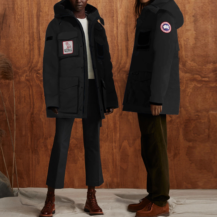 Lookbook Jaket Unisex Canada Goose x OVO Terrain Black Down Parka Multi-Pocket. 4000MOV-61