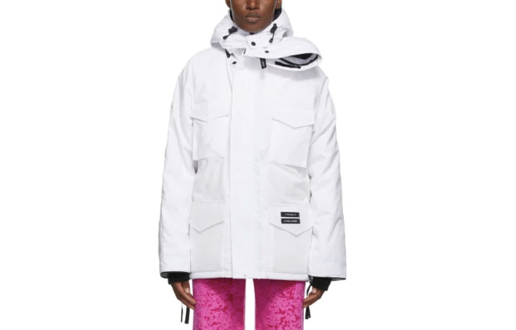 Canada Goose Y/Project Collab White Logo Print Hoodie Puffer Jacket for Men 4071UYP-25 圖 2