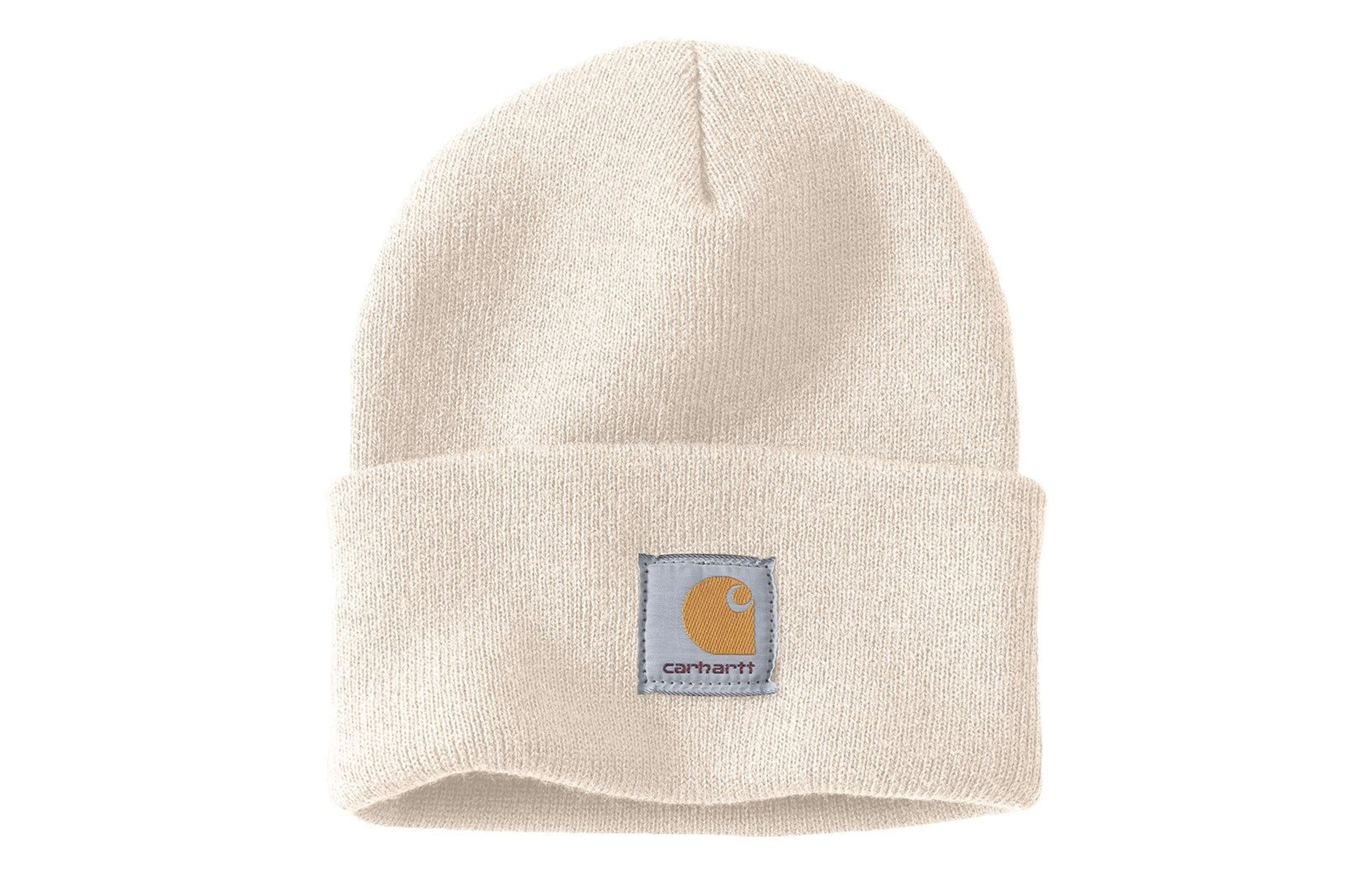 Carhartt Acrylic Watch Hat A18 Logo Beanie Unisex Couple Style Off-White. RN14806-A18-WWH