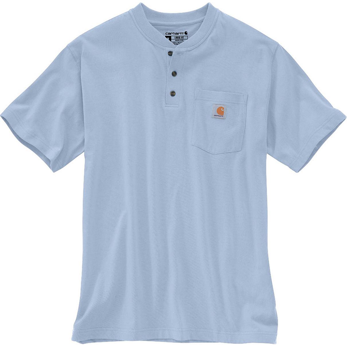 Carhartt K84 Loose Fit Henley Knit Short-Sleeve T-Shirt K84-Clothing