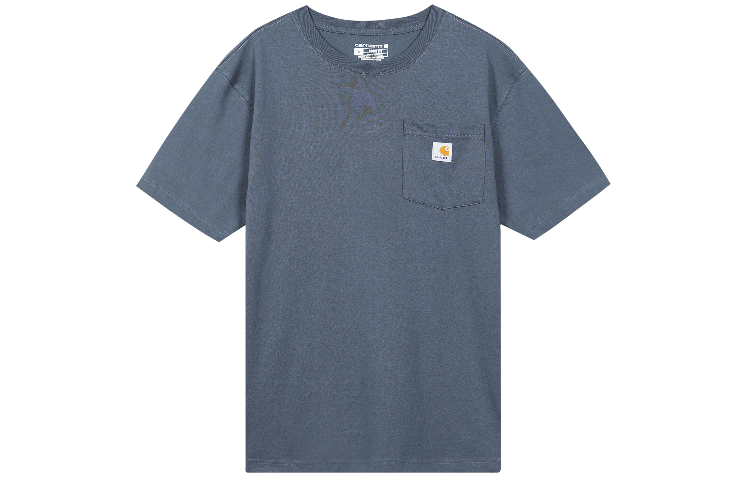 Carhartt K87 Retro Logo Pocket Crewneck Plain T-Shirt Fit K87-BLS