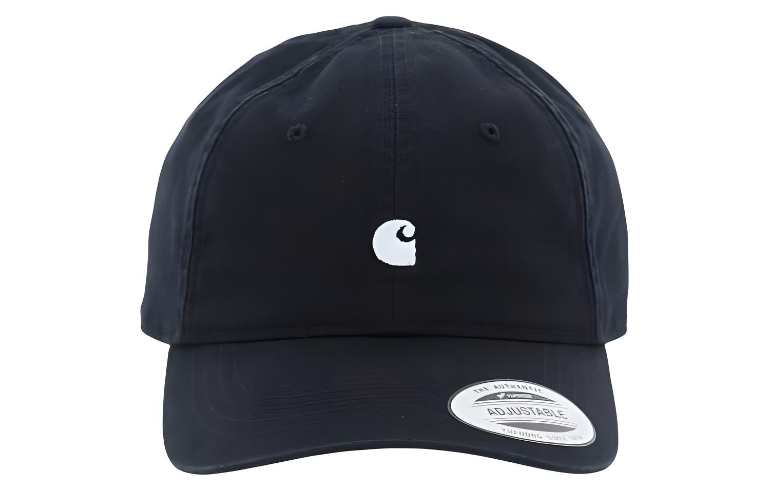 Carhartt Logo Cotton Canvas Baseball Cap Men Black I0237500D2XX0