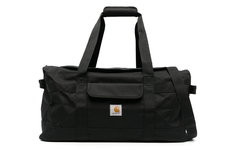 Carhartt Logo Zipper Polyester Medium Shoulder Tote Bag Black - I03158089XX
