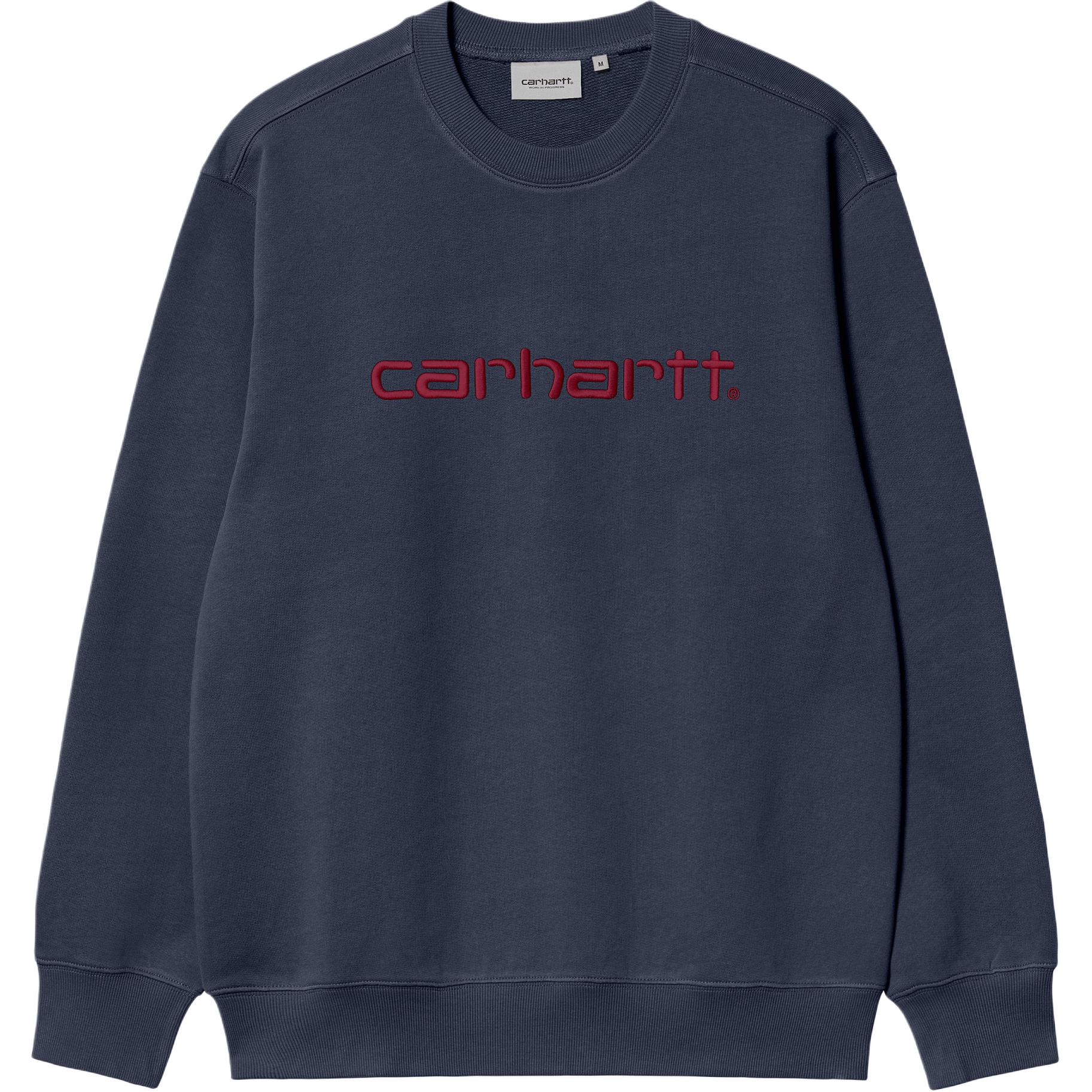 Carhartt WIP  Air Force Blue Crewneck Sweatshirt Casual Pullover. I030546-2DD-XX