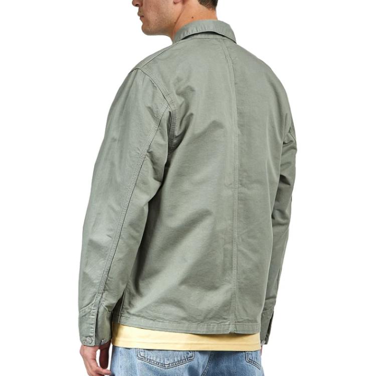 Carhartt WIP  Badge Logo Single-breasted Long Sleeve Jacket Gray Green I024849-1CT-GD 圖 3