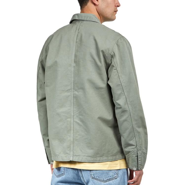 Carhartt WIP  Badge Logo Single-breasted Long Sleeve Jacket Gray Green I024849-1CT-GD 圖 4