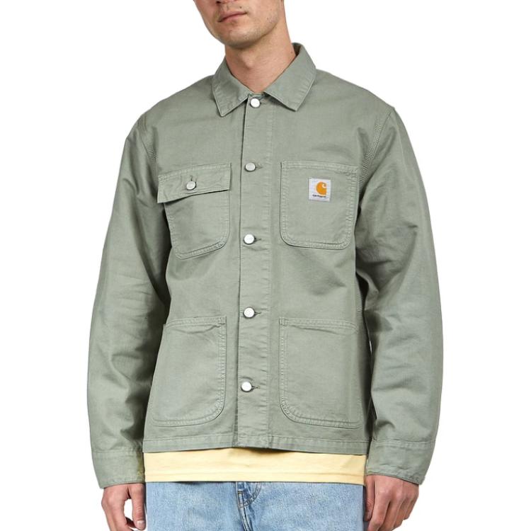 Carhartt WIP  Badge Logo Single-breasted Long Sleeve Jacket Gray Green I024849-1CT-GD 圖 5