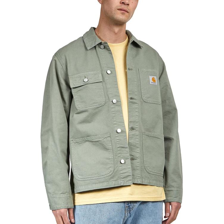 Carhartt WIP  Badge Logo Single-breasted Long Sleeve Jacket Gray Green I024849-1CT-GD 圖 6
