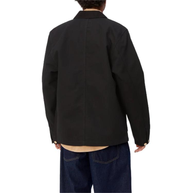 Purchase Carhartt WIP Jaket Lengan Panjang Logo Badge Hitam Single-Breasted I031519-00E-01