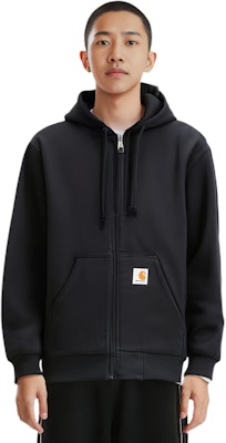 칼하트 WIP 블랙 풀집 액티브 재킷 솔리드 컬러 후디. I023083-89-01 Shop 칼하트 WIP 블랙 풀집 액티브 재킷 솔리드 컬러 후디. I023083-89-01