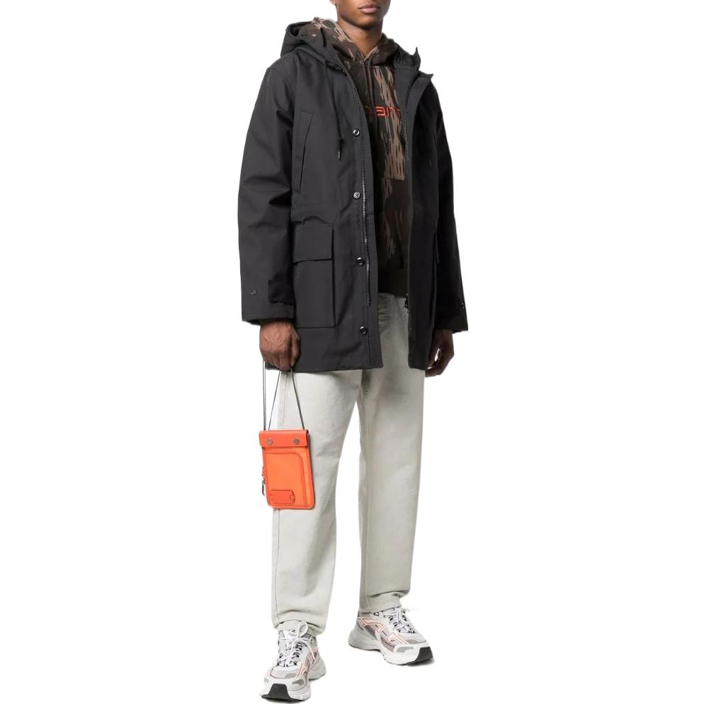 Carhartt WIP  Black Hooded Button-Up Jacket I0294550326XX 圖 3