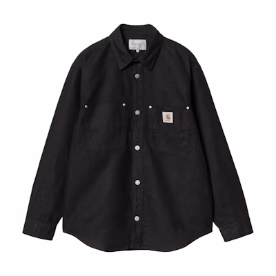 Carhartt WIP Black Long Sleeve Logo Collar Button-Up Jacket I033578-89-02