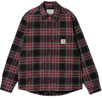 Carhartt WIP Black Plaid Loose-Fit Button-Up Long Sleeve Shirt I032212-1P5-XX Carhartt WIP Black Plaid Loose-Fit Button-Up Long Sleeve Shirt I032212-1P5-XX
