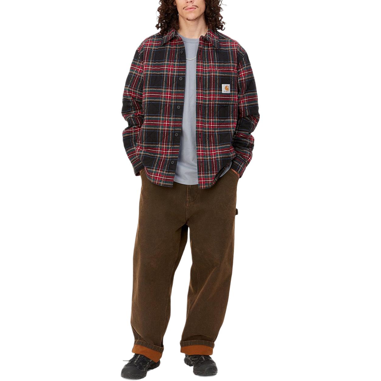 Shop カーハート WIP ブラック プレイド ルーズフィット 長袖 ボタンシャツ I032212-1P5-XX