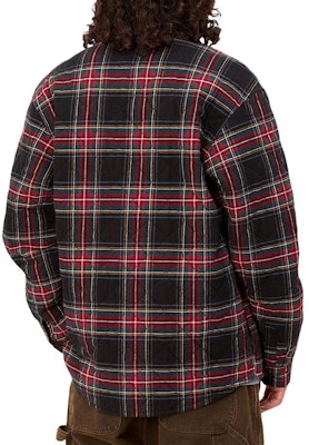 Carhartt WIP Kemeja Lengan Panjang Butang Longgar Corak Kotak Hitam I032212-1P5-XX Details for Carhartt WIP Kemeja Lengan Panjang Butang Longgar Corak Kotak Hitam I032212-1P5-XX