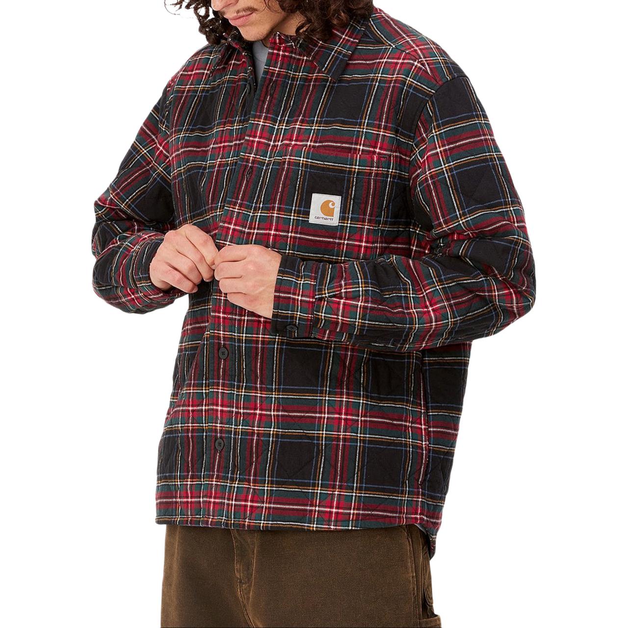 Sizing カーハート WIP ブラック プレイド ルーズフィット 長袖 ボタンシャツ I032212-1P5-XX